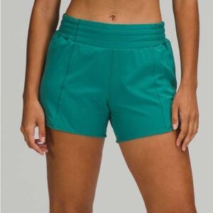 Lululemon Hotty Hot 4” Shorts Teal Lagoon